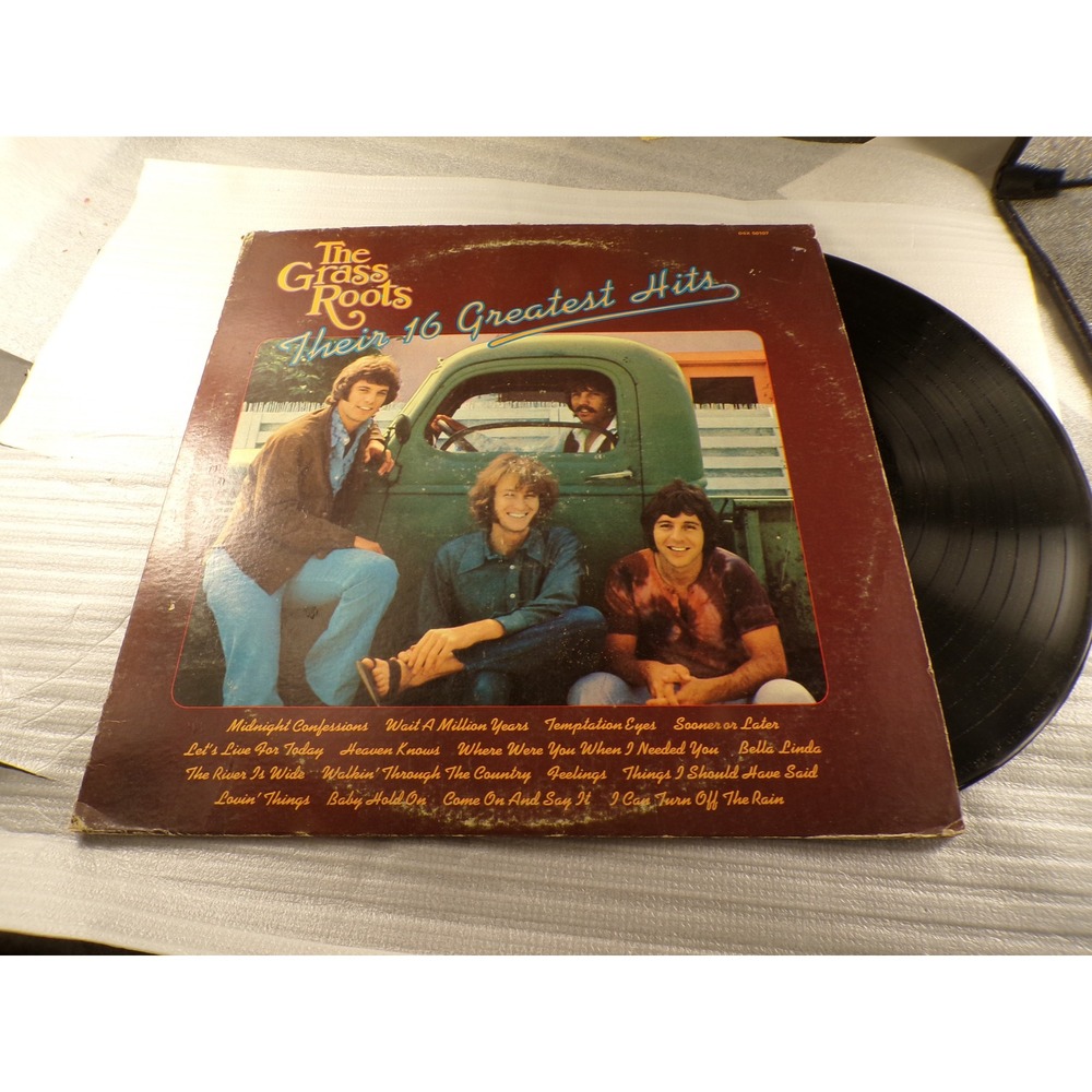 The Grass Roots Their 16 Greatest Hits Vinyl LP Dunhill DSX 50107 1971 Rock Pop